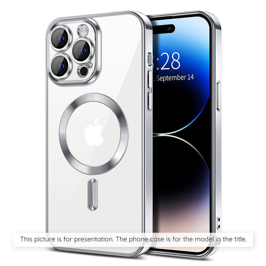 MagSafe hoesje voor Apple iPhone 17, Techsuit, Luxury Crystal, Zilver