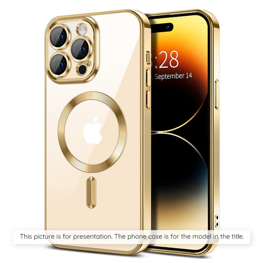 MagSafe hoesje voor Apple iPhone 17, Techsuit, Luxury Crystal, Goud