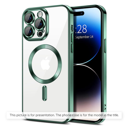 MagSafe hoesje voor Apple iPhone 17, Techsuit, Luxury Crystal, Donkergroen