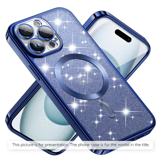 MagSafe hoesje voor Apple iPhone 17, Techsuit, Luxury Glitter, Blauw