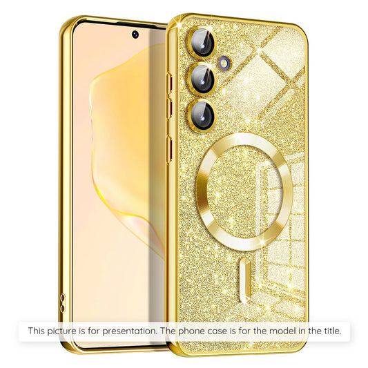 MagSafe hoesje voor Apple iPhone 17, Techsuit, Luxury Glitter, Goud