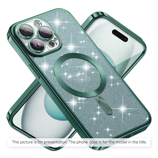 MagSafe hoesje voor Apple iPhone 17, Techsuit, Luxury Glitter, Lichtgroen