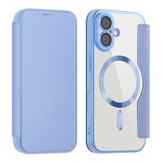 MagSafe hoes voor Apple iPhone 17, Techsuit, SmartMag Book, Blauw