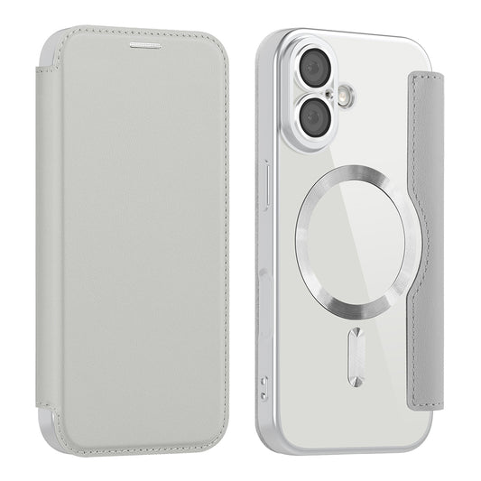 MagSafe hoes voor Apple iPhone 17, Techsuit, SmartMag Book, Gri