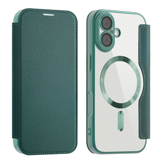 MagSafe hoes voor Apple iPhone 17, Techsuit, SmartMag Book, Groen