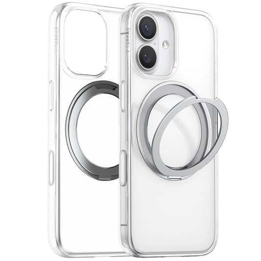 MagSafe hoesje voor Apple iPhone 17, Torras, Ostand Pro, Transparant