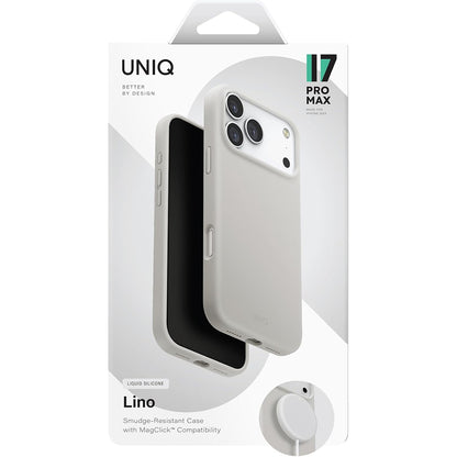 MagSafe hoes voor Apple iPhone 17, UNIQ, Lino MagClick, Gri