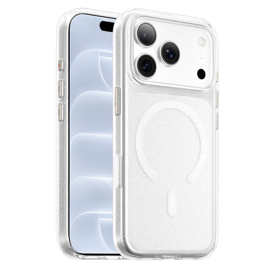 MagSafe-hoesje voor Apple iPhone 18 Pro / 17 Pro, Blueo, Crystal Pro Anti-Drop Glitter, transparant