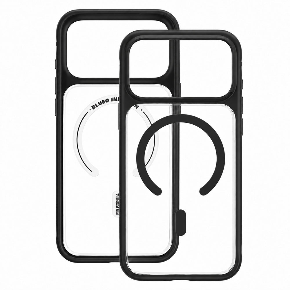 MagSafe-hoesje voor Apple iPhone 18 Pro / 17 Pro, Blueo, huidvriendelijk en schokbestendig, satijnzwart