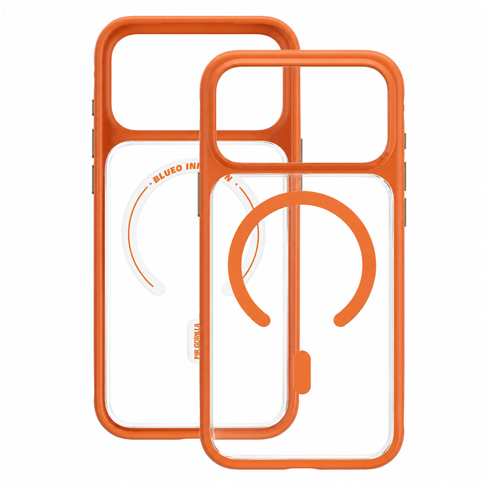 MagSafe-hoesje voor Apple iPhone 18 Pro / 17 Pro, Blueo, huidvriendelijk en schokbestendig, satijnoranje