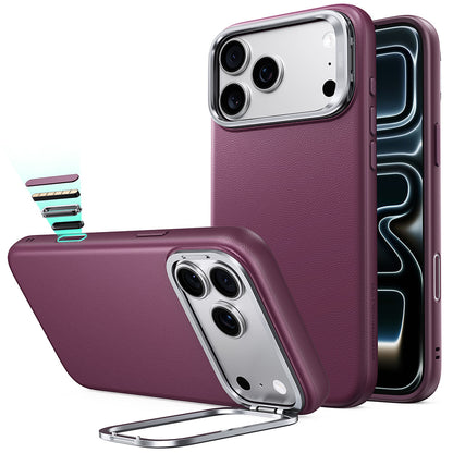 MagSafe-hoesje voor Apple iPhone 18 Pro / 17 Pro, ESR, Atelier met standaard, Donkerrood Satijn