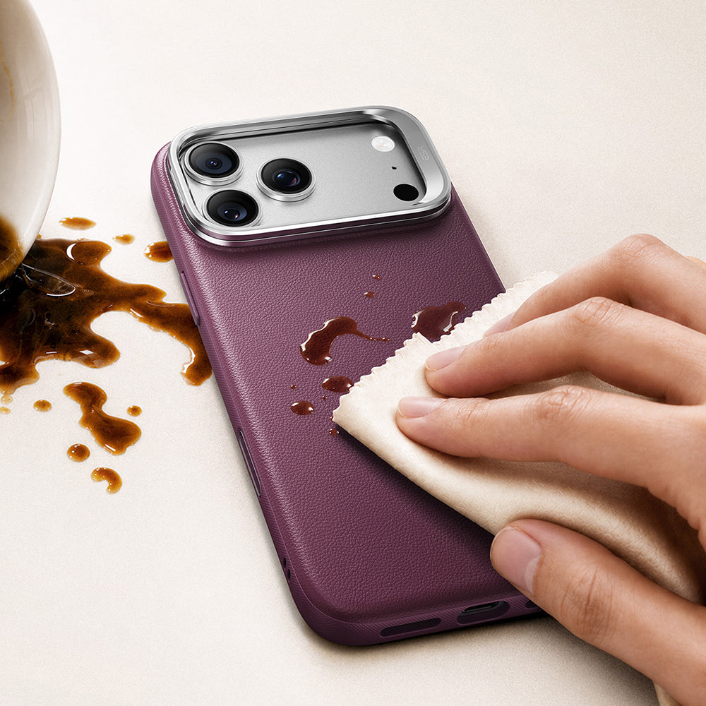 MagSafe-hoesje voor Apple iPhone 18 Pro / 17 Pro, ESR, Atelier met standaard, Donkerrood Satijn