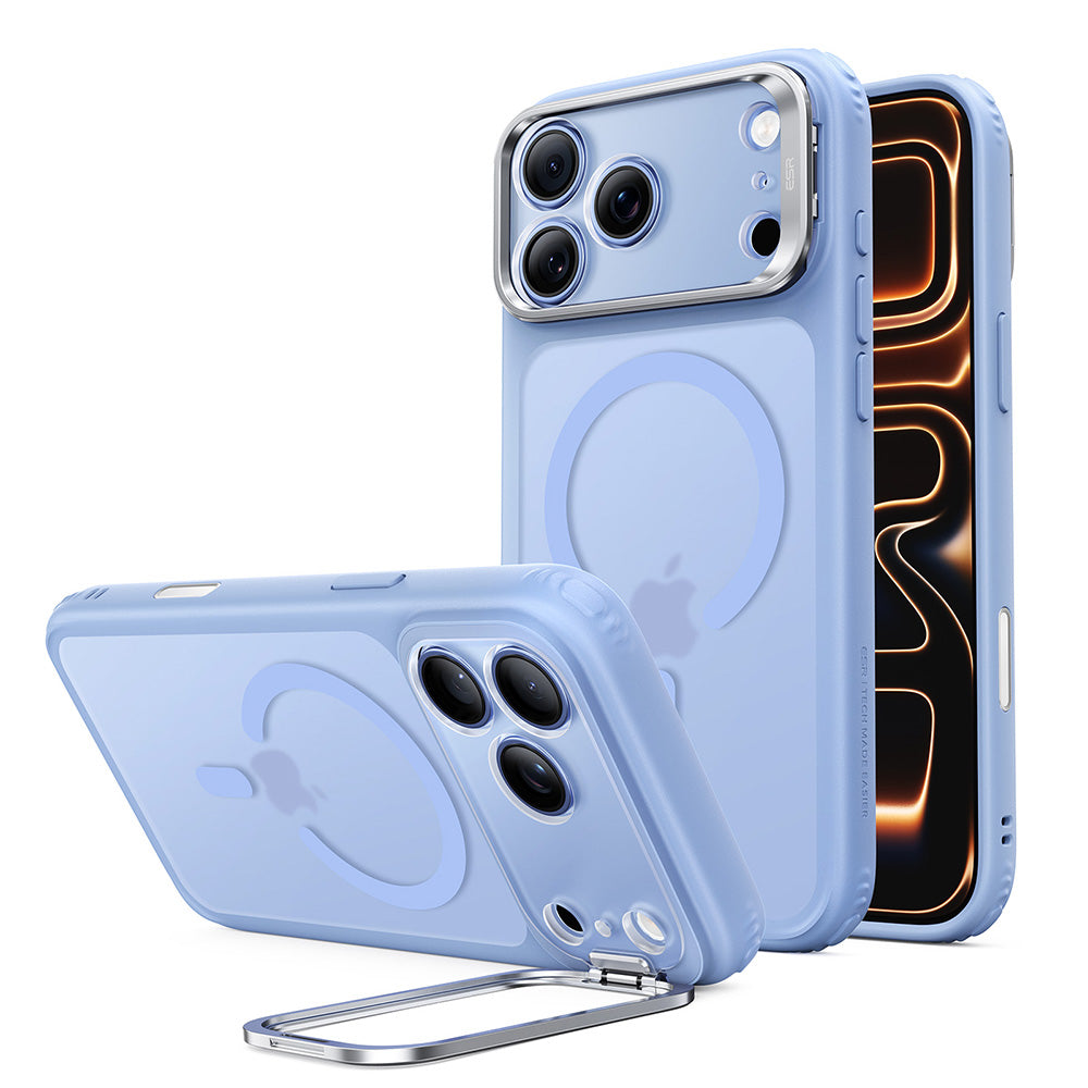 MagSafe-hoesje voor Apple iPhone 18 Pro / 17 Pro, ESR, Classic Hybrid Kickstand, Satin Blauw