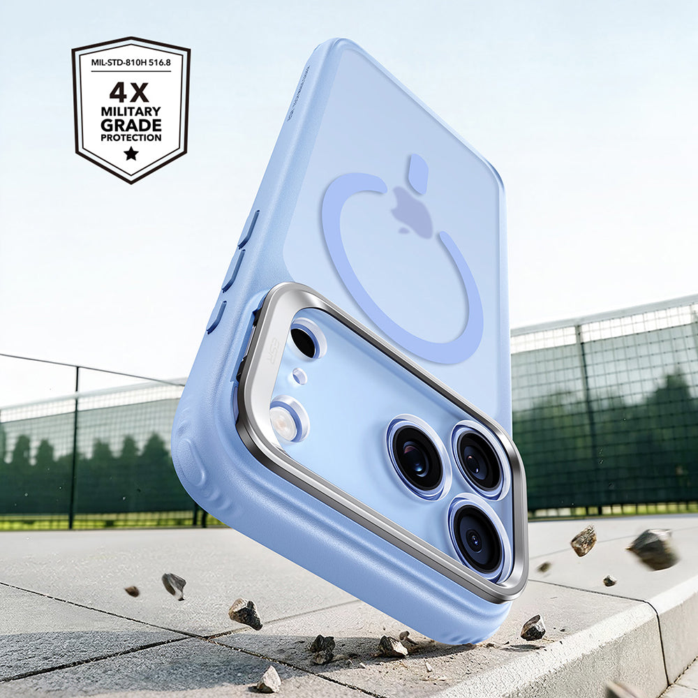 MagSafe-hoesje voor Apple iPhone 18 Pro / 17 Pro, ESR, Classic Hybrid Kickstand, Satin Blauw