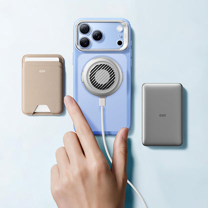 MagSafe-hoesje voor Apple iPhone 18 Pro / 17 Pro, ESR, Classic Hybrid Kickstand, Satin Blauw