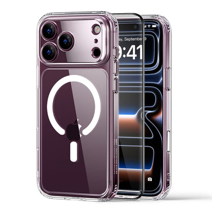 MagSafe-hoesje voor Apple iPhone 18 Pro / 17 Pro, ESR, Classic Hybrid met schermbeschermer, Transparant
