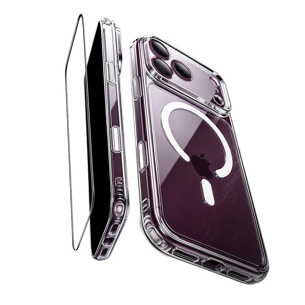 MagSafe-hoesje voor Apple iPhone 18 Pro / 17 Pro, ESR, Classic Hybrid met schermbeschermer, Transparant