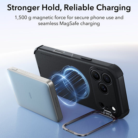 MagSafe-hoes voor Apple iPhone 18 Pro / 17 Pro, ESR, Cyber Armor Kickstand, Zwart