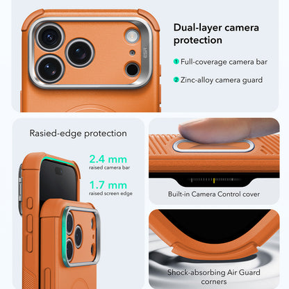 MagSafe-hoes voor Apple iPhone 18 Pro / 17 Pro, ESR, Cyber Armor Kickstand, Oranje