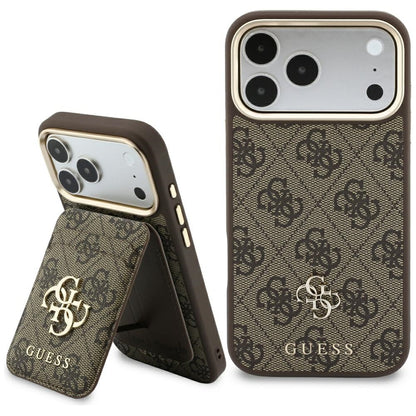 MagSafe-hoesje voor Apple iPhone 18 Pro / 17 Pro, Guess, 4G Cardslot, bruin