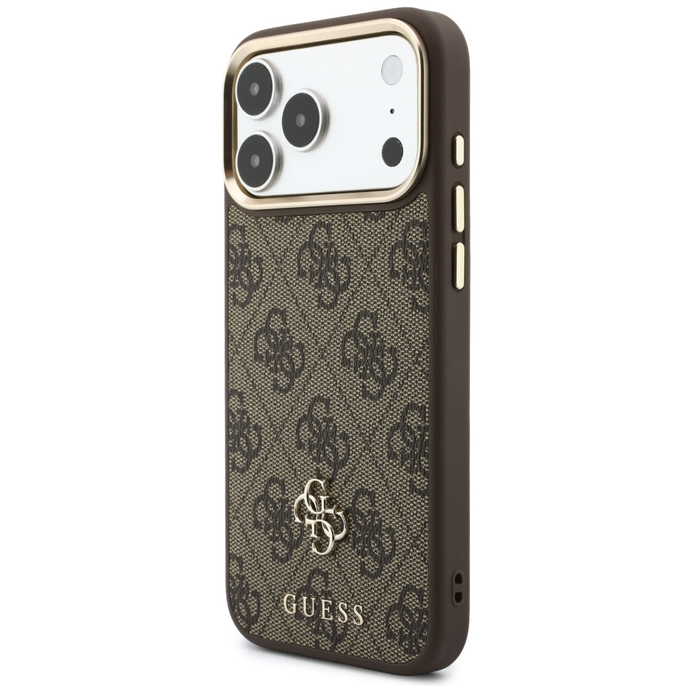 MagSafe-hoesje voor Apple iPhone 18 Pro / 17 Pro, Guess, 4G Cardslot, bruin