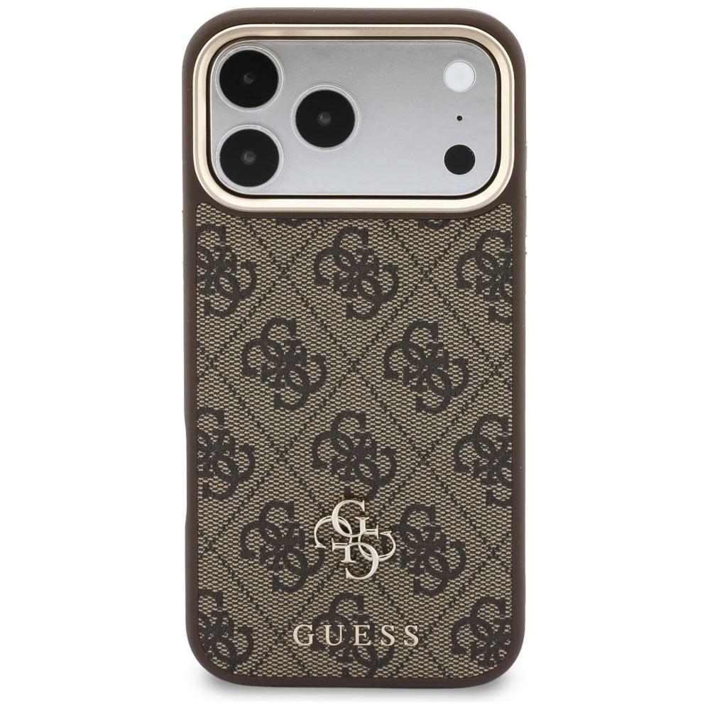 MagSafe-hoesje voor Apple iPhone 18 Pro / 17 Pro, Guess, 4G Cardslot, bruin