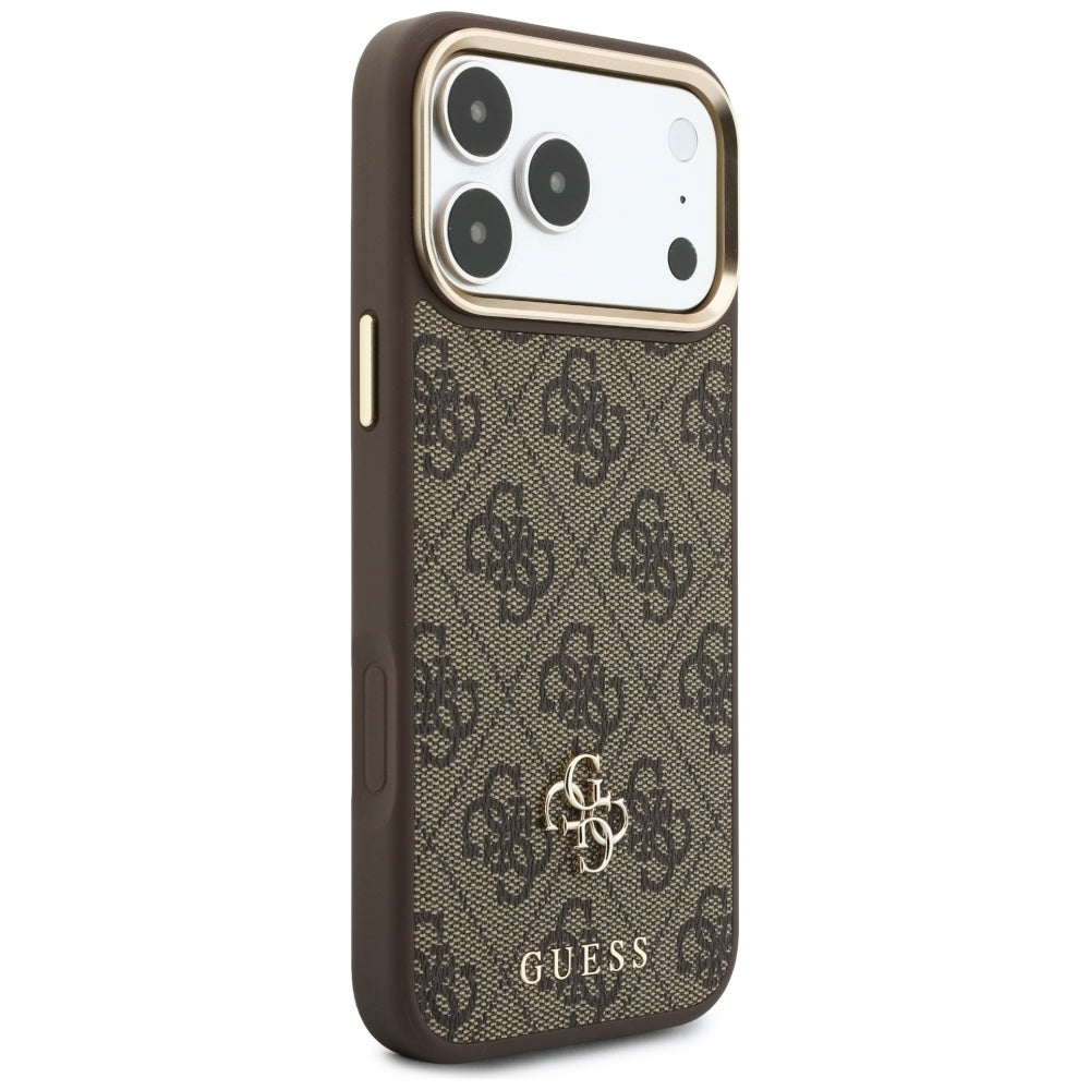 MagSafe-hoesje voor Apple iPhone 18 Pro / 17 Pro, Guess, 4G Cardslot, bruin