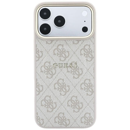 MagSafe-hoesje voor Apple iPhone 18 Pro / 17 Pro, Guess, 4G Embossed Classic, Roze