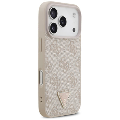 MagSafe-hoesje voor Apple iPhone 18 Pro / 17 Pro, Guess, 4G Triangle Strass, Roze