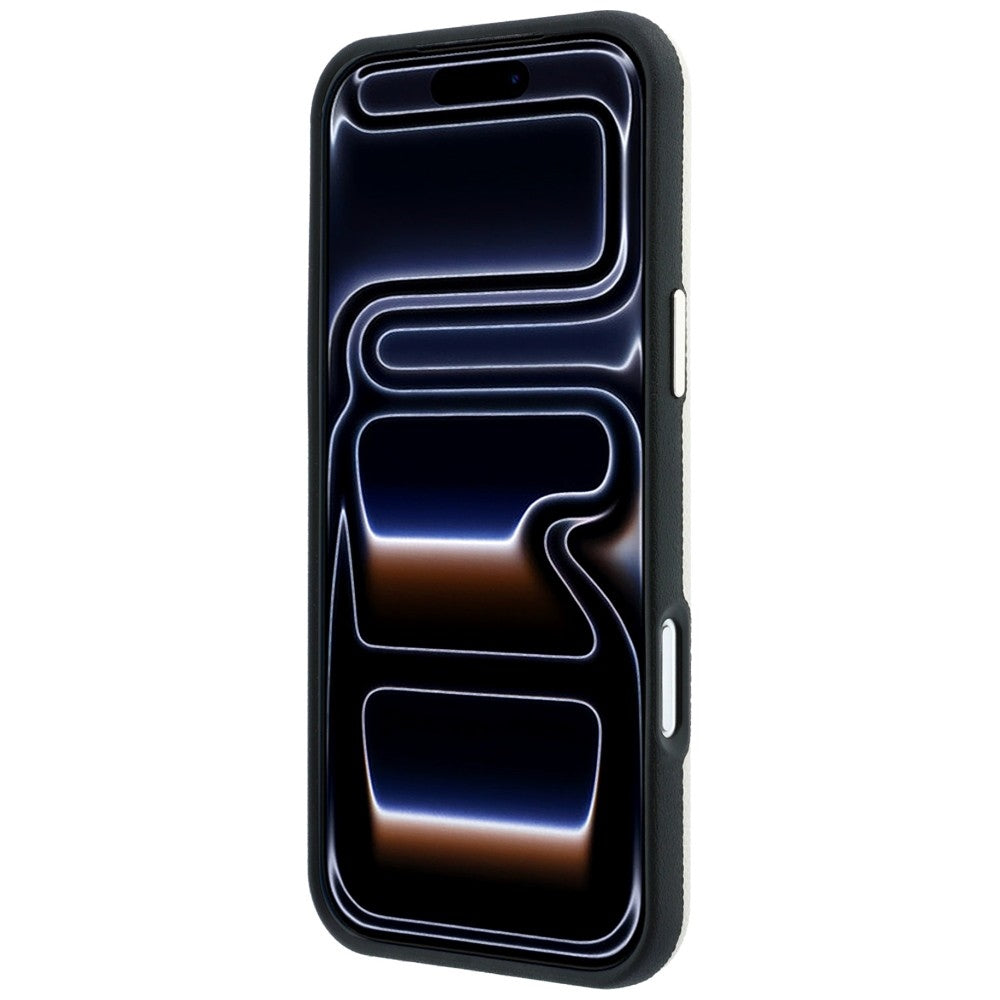 MagSafe-hoesje voor Apple iPhone 18 Pro / 17 Pro, Guess, Gegranuleerd Rond Strass-logo, Beige