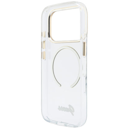MagSafe-hoesje voor Apple iPhone 18 Pro / 17 Pro, Guess, IML Script Metal, transparant