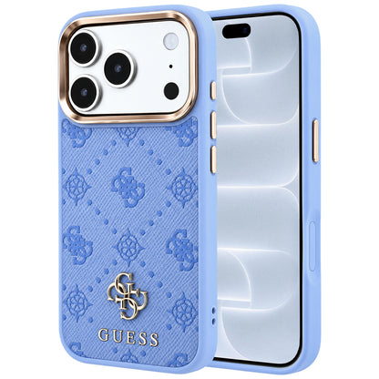 MagSafe-hoesje voor Apple iPhone 18 Pro / 17 Pro, Guess, Peony 4G Small Logo, Blauw