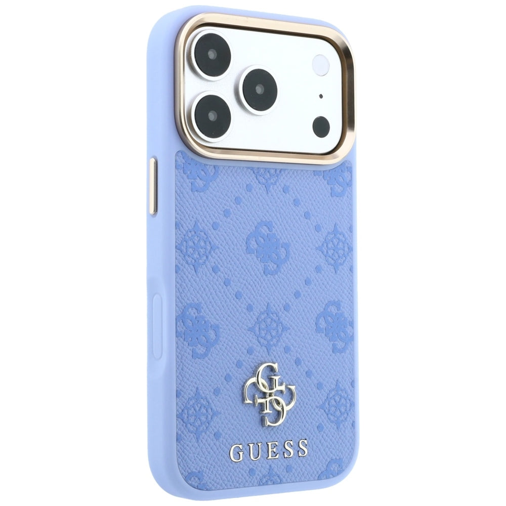 MagSafe-hoesje voor Apple iPhone 18 Pro / 17 Pro, Guess, Peony 4G Small Logo, Blauw