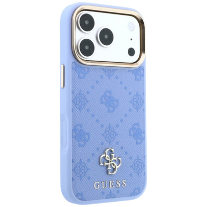 MagSafe-hoesje voor Apple iPhone 18 Pro / 17 Pro, Guess, Peony 4G Small Logo, Blauw