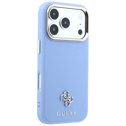 MagSafe-hoesje voor Apple iPhone 18 Pro / 17 Pro, Guess, Saffiano Small 4G Classic, Bleu