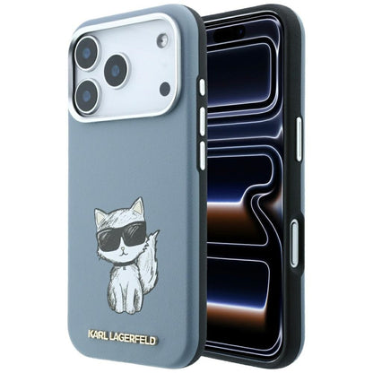MagSafe Case for Apple iPhone 18 Pro / 17 Pro, Karl Lagerfeld, Choupette Sketch, Blue