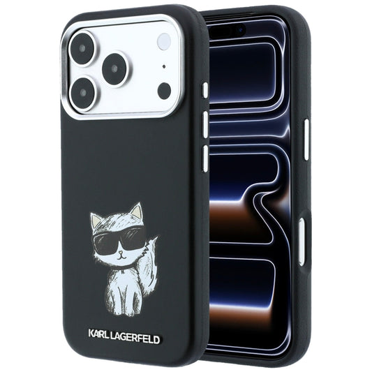 MagSafe-hoesje voor Apple iPhone 18 Pro / 17 Pro, Karl Lagerfeld, Choupette Sketch, Zwart