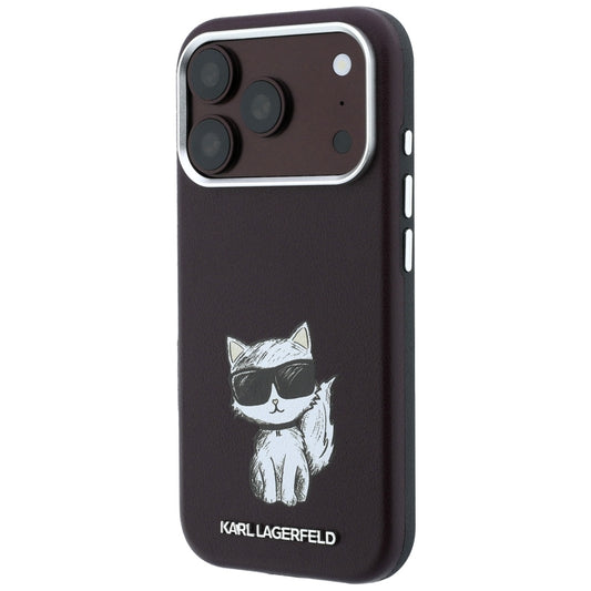 MagSafe-hoesje voor Apple iPhone 18 Pro / 17 Pro, Karl Lagerfeld, Choupette Sketch, Bordeaux