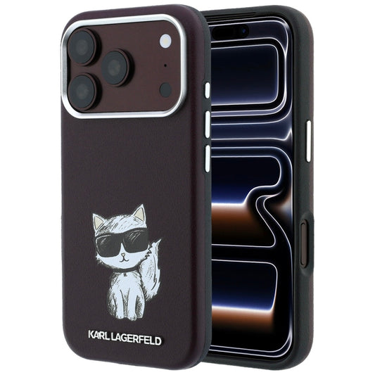 MagSafe-hoesje voor Apple iPhone 18 Pro / 17 Pro, Karl Lagerfeld, Choupette Sketch, Bordeaux