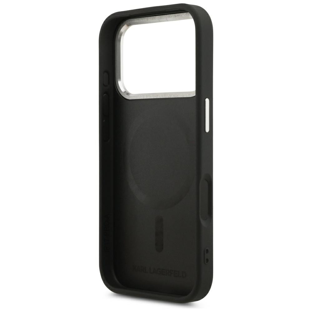 MagSafe-hoes voor Apple iPhone 18 Pro / 17 Pro, Karl Lagerfeld, EMB. Ring met Karl RSG-logo, Zwart