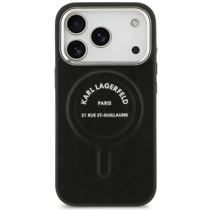 MagSafe-hoes voor Apple iPhone 18 Pro / 17 Pro, Karl Lagerfeld, EMB. Ring met Karl RSG-logo, Zwart