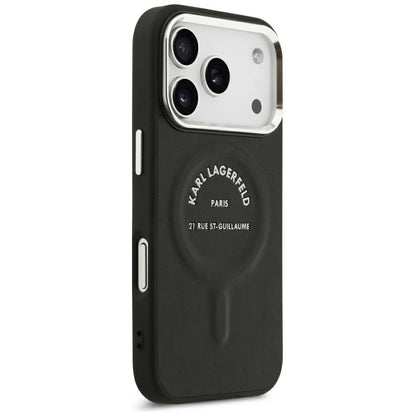 MagSafe-hoes voor Apple iPhone 18 Pro / 17 Pro, Karl Lagerfeld, EMB. Ring met Karl RSG-logo, Zwart