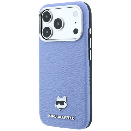 MagSafe-hoes voor Apple iPhone 18 Pro / 17 Pro, Karl Lagerfeld, Gegranuleerd Choupette Hoofd, Blauw