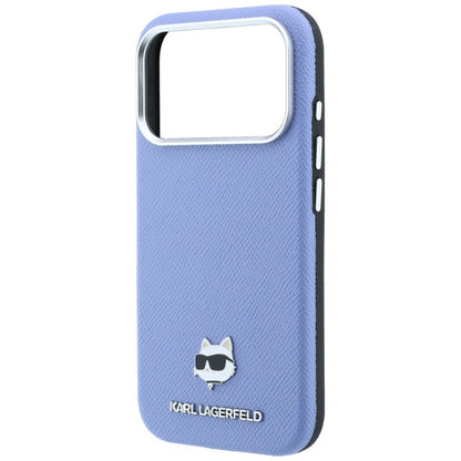 MagSafe Case for Apple iPhone 18 Pro / 17 Pro, Karl Lagerfeld, Grained Choupette Head, Blue