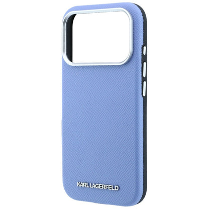 MagSafe-hoesje voor Apple iPhone 18 Pro / 17 Pro, Karl Lagerfeld, Gegranuleerd Uitgerekt Logo, Blauw
