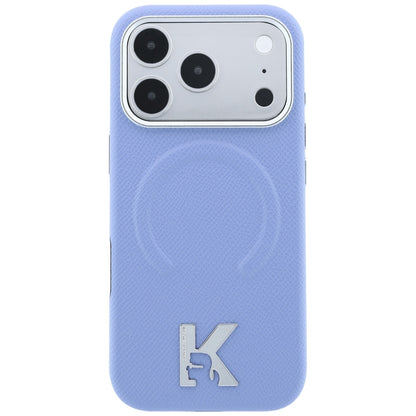 MagSafe-hoesje voor Apple iPhone 18 Pro / 17 Pro, Karl Lagerfeld, Grained Embossed Ring, blauw