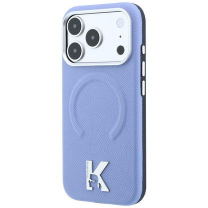 MagSafe-hoesje voor Apple iPhone 18 Pro / 17 Pro, Karl Lagerfeld, Grained Embossed Ring, blauw