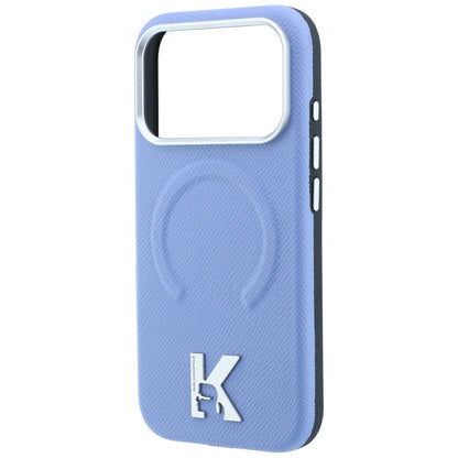 MagSafe-hoesje voor Apple iPhone 18 Pro / 17 Pro, Karl Lagerfeld, Grained Embossed Ring, blauw