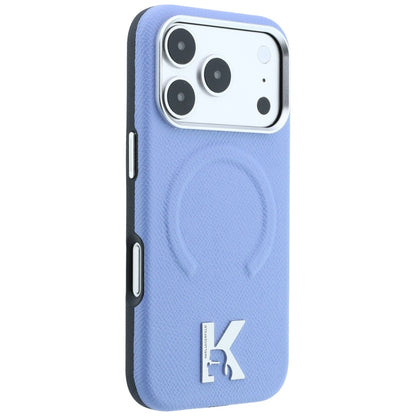 MagSafe-hoesje voor Apple iPhone 18 Pro / 17 Pro, Karl Lagerfeld, Grained Embossed Ring, blauw