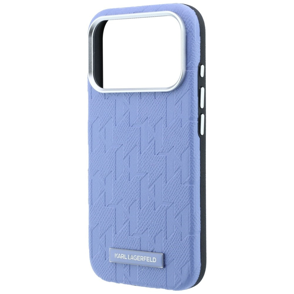 MagSafe-hoesje voor Apple iPhone 18 Pro / 17 Pro, Karl Lagerfeld, Grained Mono Resin Logo, Bleu